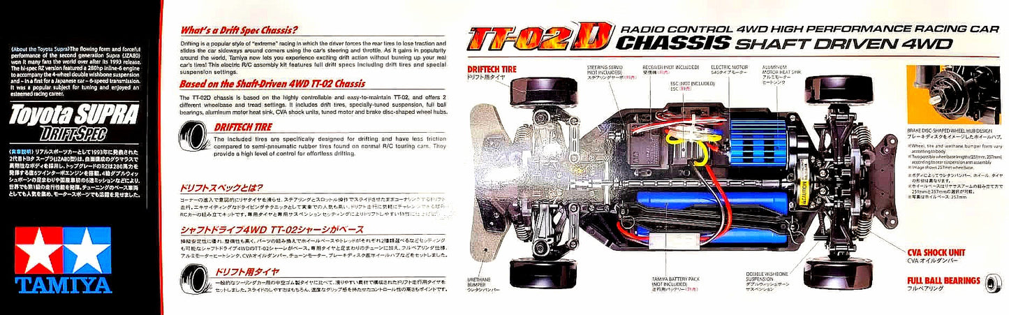 TOYOTA SUPRA DRIFT SPEC (TT-02D) - TAMIYA